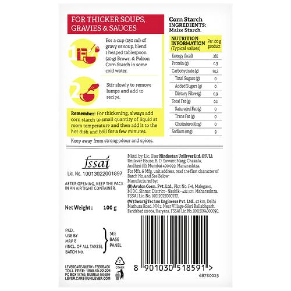 Brown & Polson Corn Starch - Thickening Made Easy, 100 g-3.webp